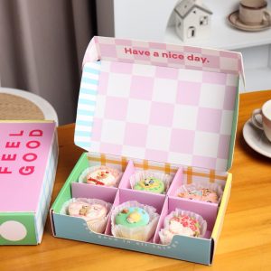 foldable paper box for cake, bakery, sweets, donuts