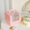 cake box with carry handle with window