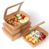 custom design kraft paper lunch box for food take away