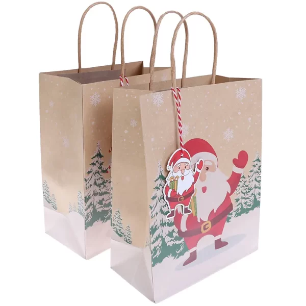 Christmas design kraft paper bag, for holiday, for gifts