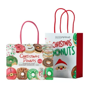 custom design kraft paper bag for donuts, cookies, street food