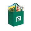 custom logo Green color PP non woven bag for supermarket, grocery, shopping, promotional