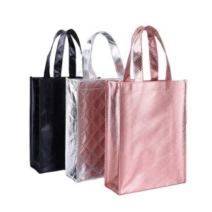 shiny lamination PP non woven bag for shopping, grocery, promotional