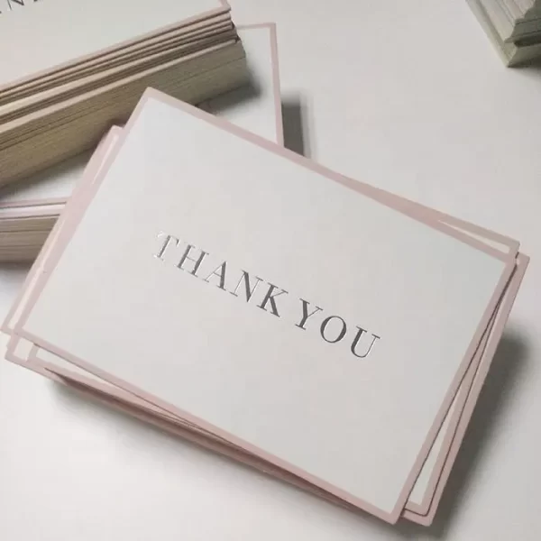 custom logo thank you card