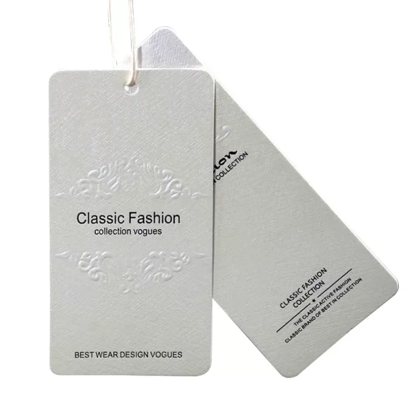 paper hang tag for clothing, textile, gifts